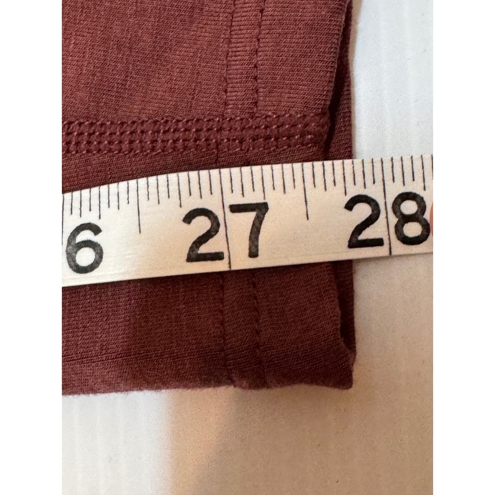 Woolly Leggings Women XXL Maroon Everyday Flex Merino Wool High Rise Activewear - Picture 12 of 13
